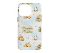 Rustic Farm Hay Wagon Horseshoe Meadow Aquarelle Coque pour iPhone 14 Pro Max