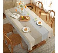 Rustic Farmhouse Nappe Anti-poussière |Housse De Table Basse Rectangulaire Carrée pour Dîner De Fête De Mariage, Beige, 137x239cm(54x94in)