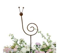 Rustic Garden Stake, Snail Metal Plant Support, 88cm Weatherproof Trellis with Rust Finish, Climbing Iron Flower Support, Vintage Vine Ornament with Spiral Design, Whimsical Ground Stake