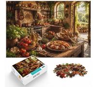 Rustic Italian Kitchen with Fresh Ingredients Puzzle, 1000 pièces
