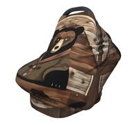 Rustic Lodge Bear Housse de chaise de poussette polyvalente entièrement imprimée spécialement conçue pour votre bébé