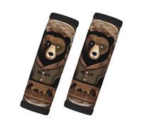 Rustic Lodge Bear Lot de 2 enveloppes souples pour poignée de bagage à main pour valise