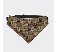 Rustic Lodge Bear Moose Mountain Lake Collier Bandana pour Chien avec Boucle réglable