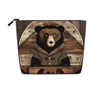 Rustic Lodge Bear Trousse de voyage légère et durable adaptée pour un usage quotidien et les voyages d'affaires