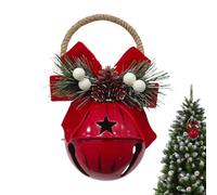Rustic Metal Pendant with Pine Cone Bow Berries Christmas Tree Bells Pack