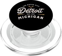 Rustic Motor City Classic Detroit Michigan 1701 USA Gift PopSockets PopGrip pour MagSafe