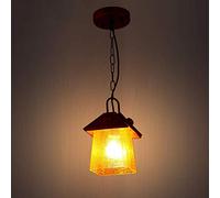 Rustic Nordic Living Room Solid Wood Luminaire Lanterne Pendentif Light Country Aisle Hanging Fixture Balcony Ceiling Light Simple Bar Room Art Decor E27 Edison