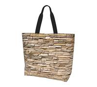 Rustic Rocks Brick Wall Ladies Sac à provisions à bandoulière de grande capacité, Shopping quotidien, Shopping, Rangement pour sac à main