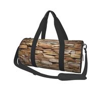 Rustic Rocks Sac de voyage avec poche et sangle réglable Grand sac de sport tendance pour homme et femme Noir Taille unique, Noir , Taille unique, Mode
