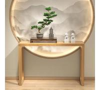 Rustic Solid Wood Console Table - Narrow Farmhouse Entryway Table for Hallway Foyer Living Room 120cm/47.2in Small Space Furniture Vintage Style