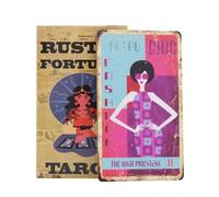 Rustic Tarot Deck - Lot de 80 cartes Oracle - Avec guide en anglais - Jeu de divination avec significations symboliques - Outil spirituel de 4,06 x 2,36 pouces - Favor de divertissement pour adultes