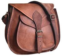 RUSTIC TOWN Leather Crossbody Boho Bags for Women, Sac à Main de Voyage en Cuir pour Femme, Marron (27,9 cm), 11 inch
