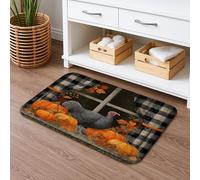 Rustic Turkey Tapis de bain à séchage rapide, style vintage citrouille, automne, absorbant, antidérapant, confortable, en flanelle, lavable pour salle de bains et toilettes, toilettes, 50,8 x 81,3 cm