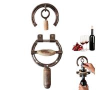 Rustic Wall Mounted Horseshoe Bottle Opener, Horseshoe Corkscrew Bottle Opener, Rustic Design Decor & Tool for Kitchen, Bar, Restaurant, Gift Wine Lovers (1PC)