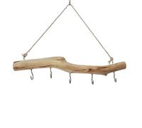 Rustic Wood Hanging Branch, Natural Driftwood Wall Decor, Jewelry Organizer With Hooks, Stylish Wooden Hanger, Multi-purpose Storage for Hats, Scarves, Headphones, Keys