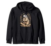 Rustic Woodland Marmot Groundhog Wildlife Art Sweat à Capuche