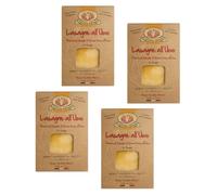 Rustichella d'Abruzzo | Lasagnes aux œufs, pâte feuilletée artisanale | Pâtes de semoule de blé dur aux œufs - 4 x 250 g | Pâtes artisanales séchées à basse température
