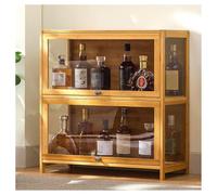 RusticWineBarCabinet&CoffeeBarBuffetFermeBuffetwithStorageRackforLiquorGlasses&HomeKitchenDiningRoomPerfectforEntertaining