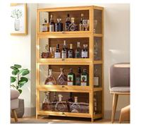 RusticWineBarCabinet&CoffeeBarStorageFarmhouseBuffetBuffetBuffetBuffetSideboardfor Liquor & GlassesStylish HomeKitchen & Dining RoomFurniturewithStorageRack