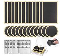 Rustine Vélo Kit, Kit Reparation Pneu Velo Auto-Adhésif sans Colle de Réparation Patches avec Râpe Métallique,Kit Reparation Velo de Crevaison pour Chambre à air de VTT Route Vélo