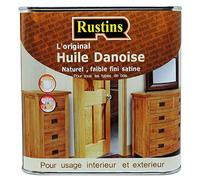 Rustins 2.5L Danish Oil - L'huile danoise claire originale pour tous les types de bois - extérieur et intérieur - sécurité, nourriture et jouets