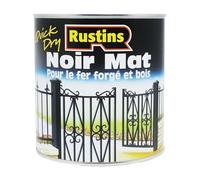 Rustins - acrylique métal noir mat, fer et bois peinture extérieure et intérieure à séchage rapide 2.5L - 30 à 35m²