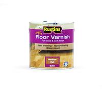 Rustin's (AFMO2500) Vernis pour sol - Séchage rapide - Chêne moyen - Satiné - 10-12m²/L - 2.5L