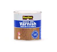 Rustins AVMC250 (QD Clear Satin Varnish) - Vernis pour bois - Protection - séchage rapide - Incolore - Fini Satiné 250ml