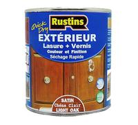 Rustins - Extérieur lasure + Vernis pour bois - séchage rapide - Chêne Clair fini Satiné - 15m²/L 1L (ESLO1000FR)