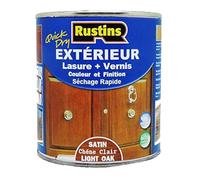 Rustins - Extérieur lasure + Vernis pour bois - séchage rapide - Chêne Clair fini Satiné - 15m²/L 500ml (ESLO500FR)