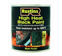 Rustins Haut Chaleur Résistant Finition Mate Noir BBQ Poêle Peinture 500ml L Tin