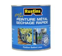 Rustins - Peinture acrylique métal à séchage rapide argent satiné pour usage intérieure et extérieur 250 ml - 3,5 m²