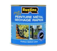 Rustins - peinture acrylique métal satinée noir pour usage intérieur et extérieur 500 ml - 7 m²