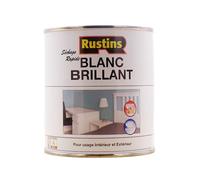Rustins Peinture brillante à séchage rapide pour bois et métal en intérieur et extérieur - Blanc 1L