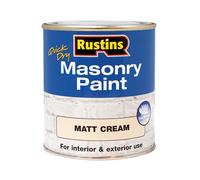 Rustins - Peinture Maçonnerie à Séchage Rapide Matt Crème 500ml