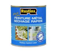 Rustins - peinture métal satiné - Séchage rapide - Utilisation intérieure et extérieure - Blanc - 500ml