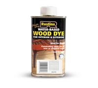Rustin's Teinture blanche pour lit d'eau Teinture pour tous les types de bois et sols - Séchage rapide - 24m²/L - 250ml