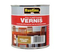 Rustin's - Vernis brillant polyuréthane pour bois intérieur - Chêne - 250 ml - 3.5 m²
