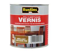 Rustin's- Vernis brillant polyuréthane pour bois intérieur - Pin Antique - 250 ml - 3.5 m²
