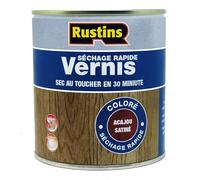 Rustins - Vernis intérieur satiné acajou à séchage rapide 500ml - 15m²/L - (VSMA500FR)