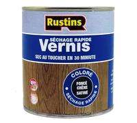 Rustins - Vernis intérieur satiné chêne foncé à séchage rapide 1L - 15m²/L - (VSDO1000FR)