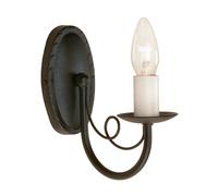 Rustique Applique GOTICA 5 Noir Forme Bougie Lampe Chambre À Coucher