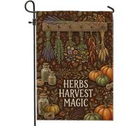Rustique Herbs Harvest Magic Drapeau de jardin d'automne 30,5 x 45,7 cm