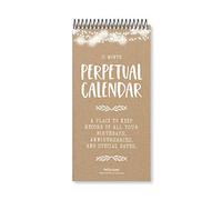rustique perpétuel anniversaire, anniversaire de mariage, Special Calendrier de rappel de cas livre Journal pour importants Famille Date Jour commémoration Décoration murale à suspendre, Mom Dutch Happy Bday votre carte cadeau Agenda organiseur
