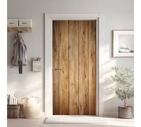 Rustique Poster De Porte Trompe L'oeil, Portes en Bois Auto-Adhésif Sticker Mural, pour Chambre Salon Cuisine, Vintage Stickers Autocollants de Porte 85x215 cm