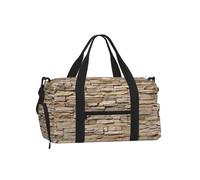 Rustique Rocks Brique Wall Print Bagage de sport portable Unisexe Sac à bandoulière Voyage Weekend Activités de plein air