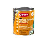 OWATROL - RUSTOL DECO - Peinture décorative de Finition Antirouille - Tous Supports - Blanc Pur - RAL 9010-0,75L