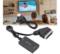 RUSTOO Adaptateur Haute définition, péritel vers Compatible pour convertisseur Adaptateur HDMI, Prise en Charge PAL, NTSC3.58, NTSC4.43, SECAM, PAL/M, entrée au Format TV Standard PAL/N, Le Noir