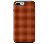 Rusty Autumn Gingham- Warm Fall Brown Mini Checkered Pattern Coque pour iPhone 7 Plus/8 Plus