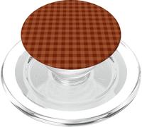 Rusty Autumn Gingham- Warm Fall Brown Mini Checkered Pattern PopSockets PopGrip pour MagSafe